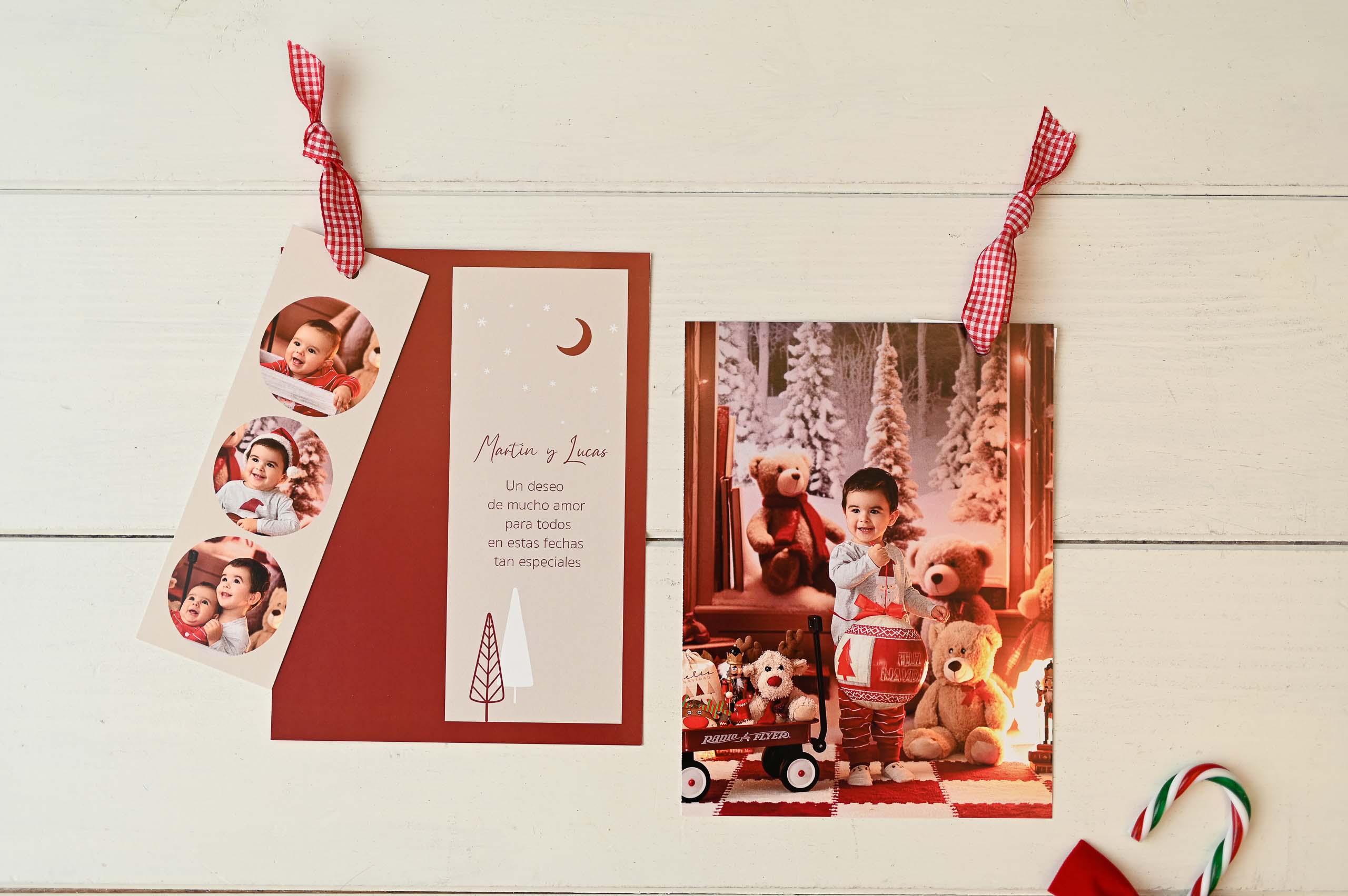postal colgador de navidad personalizada