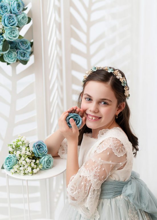 reportajes fotográficos de comunión en estudio y exteriores